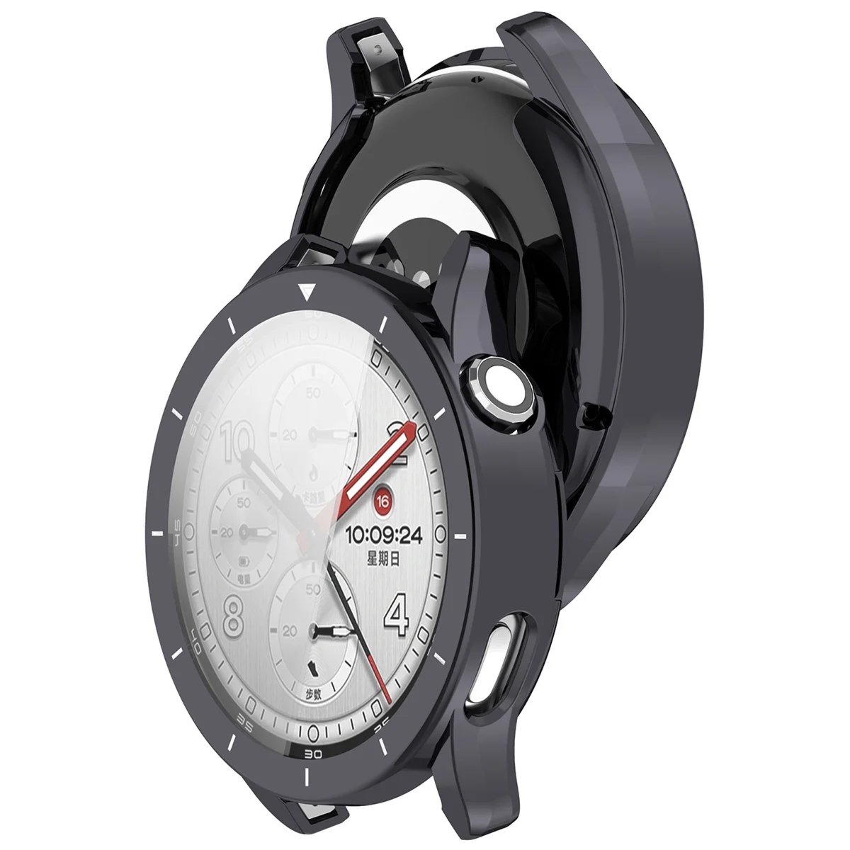 Etui z osłoną ekranu Bizon Case Watch Felipe do Xiaomi Watch S5, szare