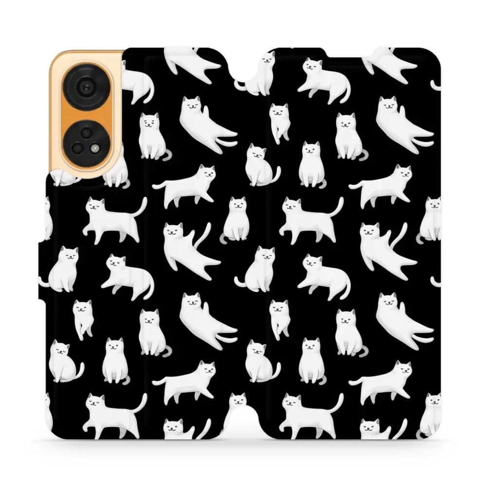 Etui z klapką do Oppo Reno8T 5G, Mobiwear Book, kotki luna