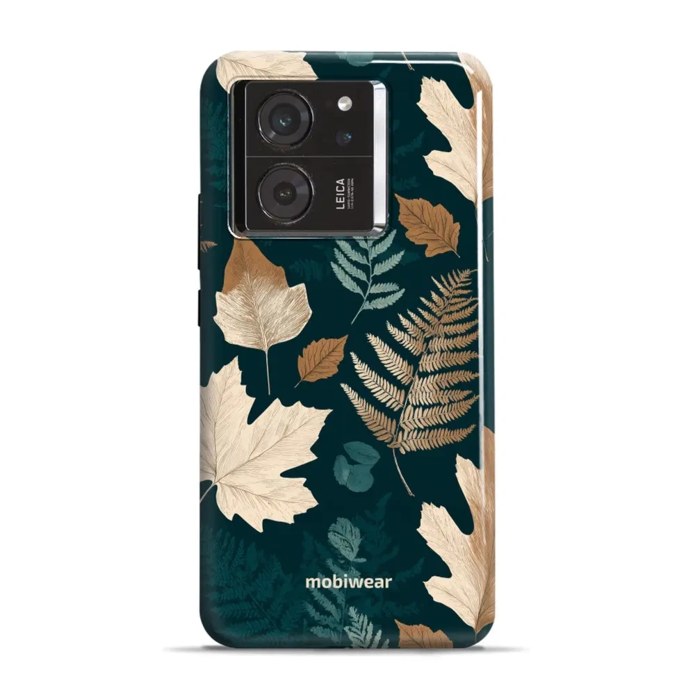 Etui ochronne do Xiaomi 13T, Mobiwear Elite Pro, zielnik z liści i paproci