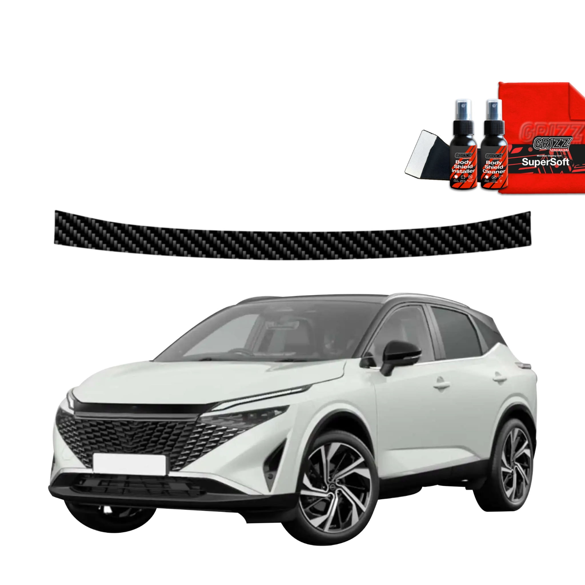 Folia karbonowa Grizz Protector na próg bagażnika do Nissan Qashqai 3 Facelift (2024-2026)