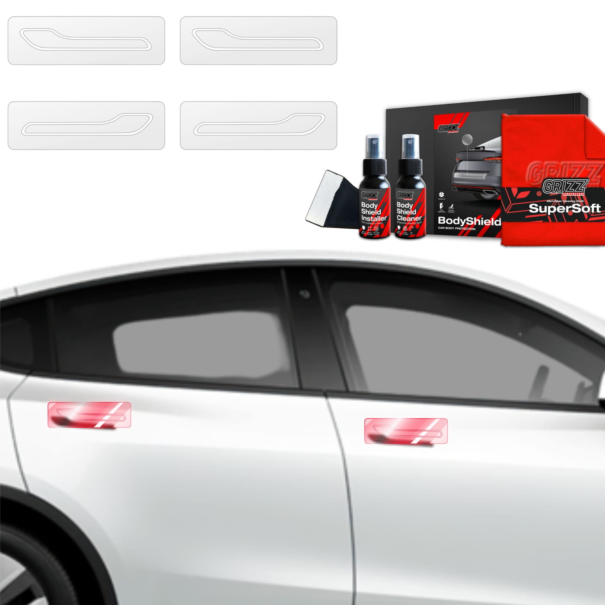 4w1 Folia ochronna na klamki Grizz Protector do Tesla Model Y (2020-2024)