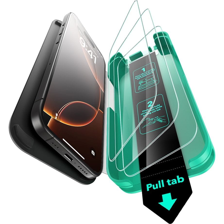 Image of Szkło hartowane na ekran z aplikatorem, ESR Armorite do iPhone 16 Pro Max, przezroczyste
