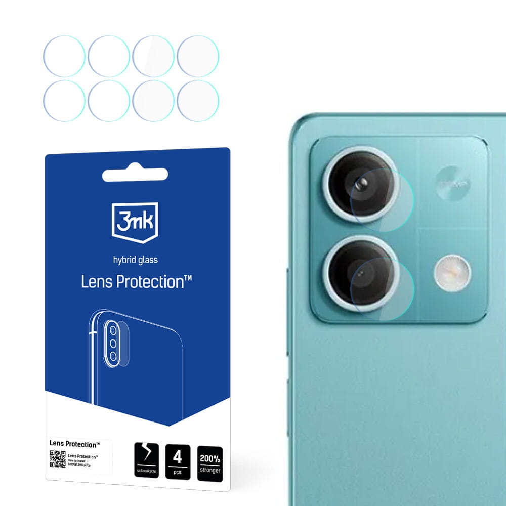 Image of Osłona na aparat 3mk Lens Protection do Redmi Note 13 5G, 4 zestawy