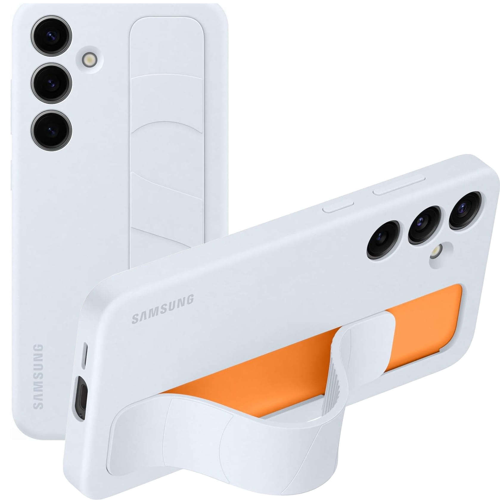 OUTLET: Etui Samsung Silicone Standing Grip Case do Galaxy S24 Plus, jasnoniebieskie
