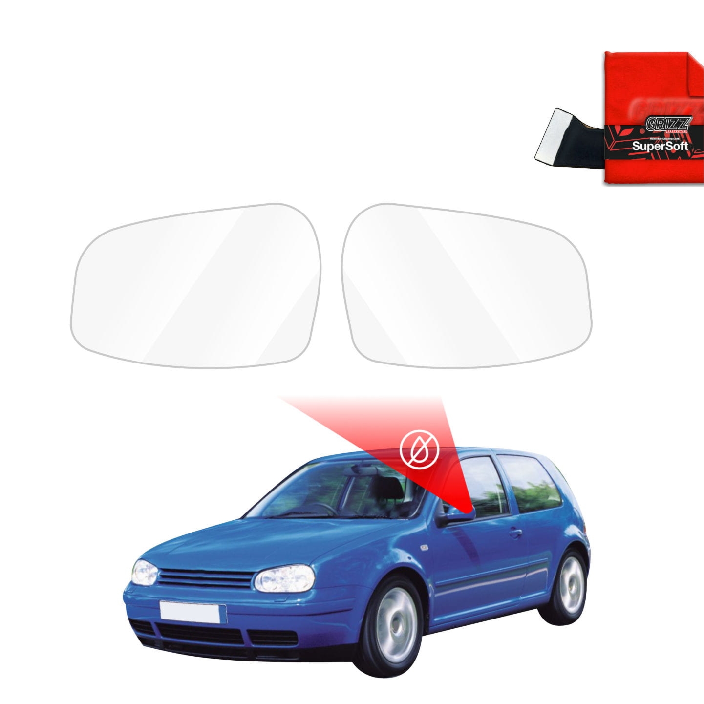 Folia przeciwdeszczowa Grizz Protector na lusterka do Volkswagen Golf 4 Hatchback 3D (1997-2003)