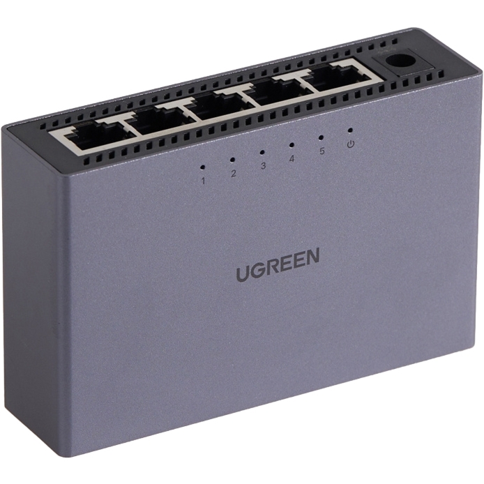 Przełącznik sieciowy, switch Ugreen CM633, 5x RJ45 1 Gb/s, szary