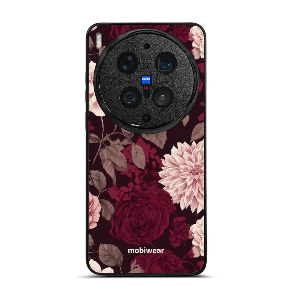 Etui ochronne do vivo X300 Ultra, Mobiwear Glossy Case, wino i dalie