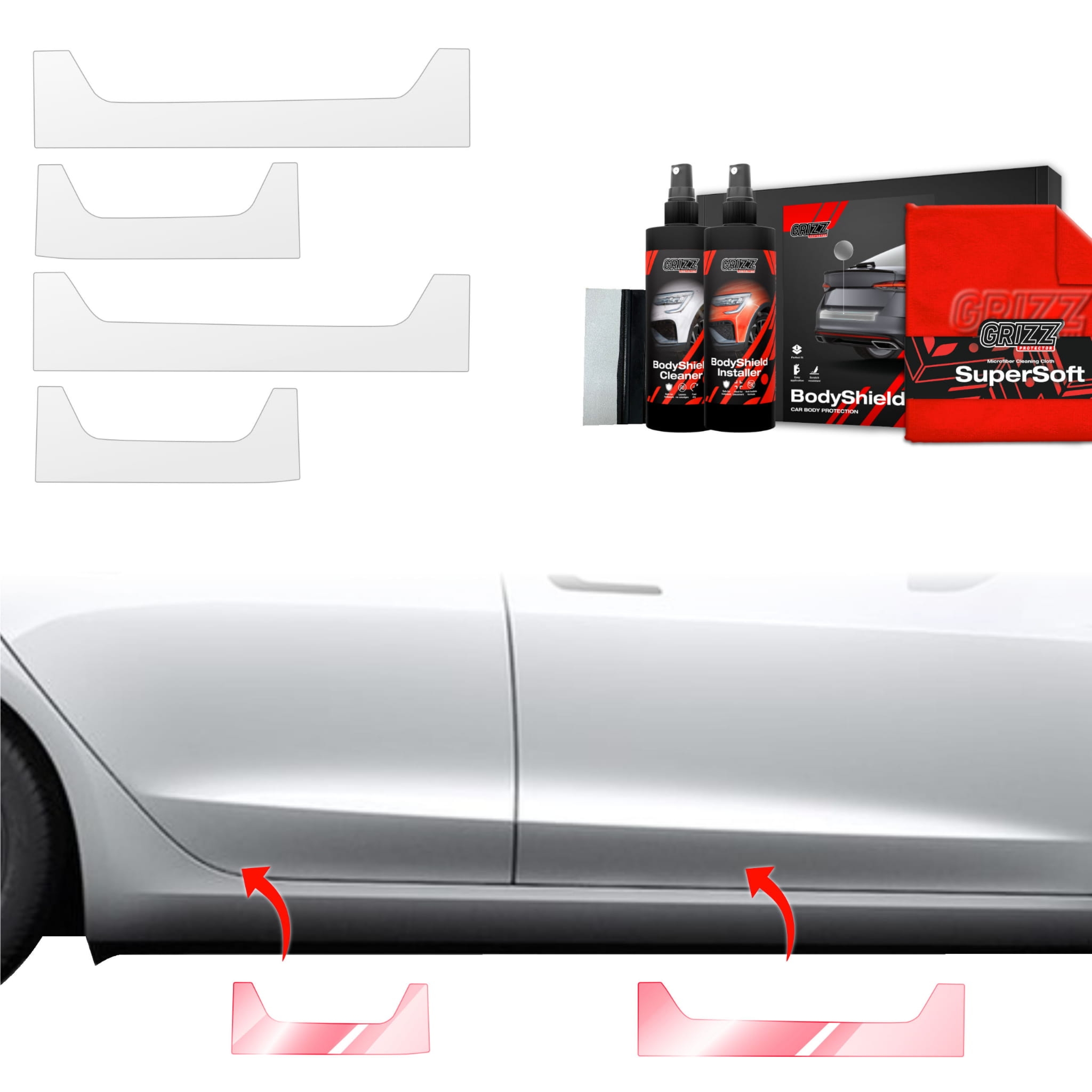 4w1 Folia ochronna na progi Grizz Protector do Tesla Model 3 (2021-2025)