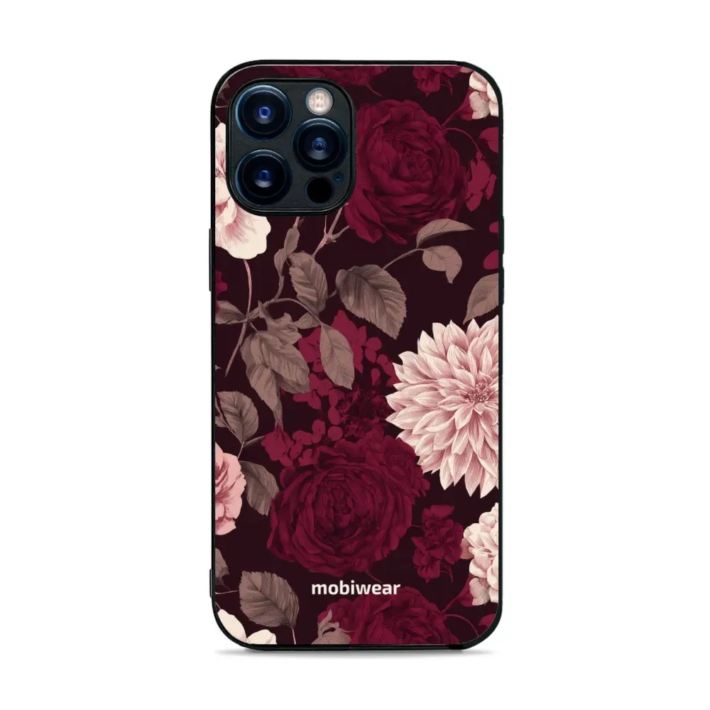 Etui ochronne do iPhone 12 Pro Max, Mobiwear Glossy Case, wino i dalie