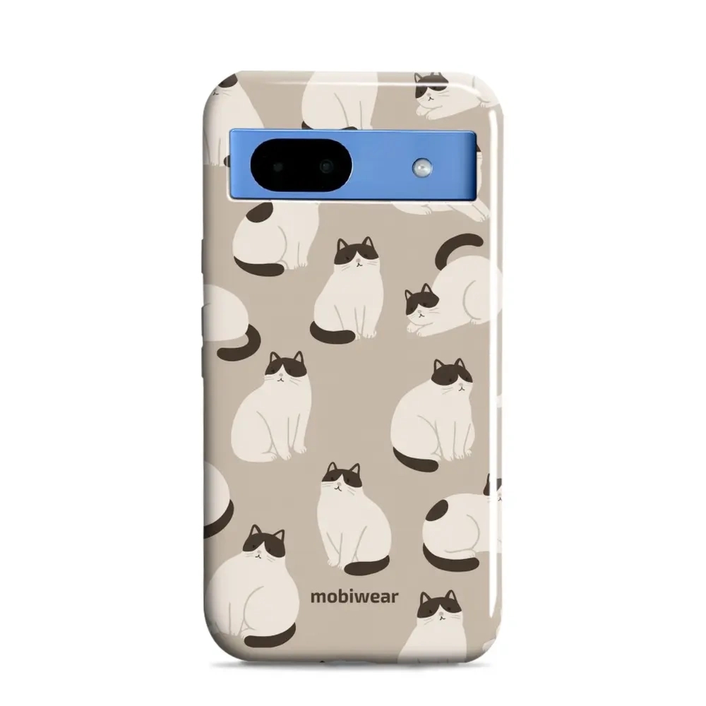 Etui ochronne do Google Pixel 8a, Mobiwear Elite Pro, kawa miau