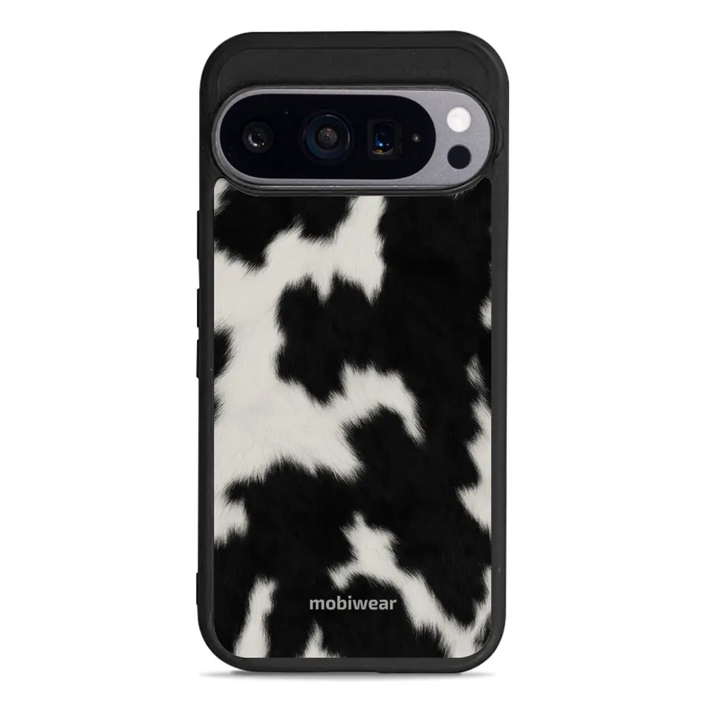 Etui ochronne do Google Pixel 9, Mobiwear Glossy Case, krowie futerko