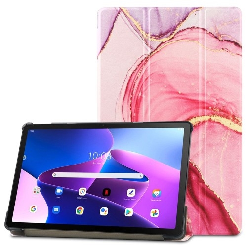 Image of Etui Tech Protect Smartcase do Lenovo Tab M10 Plus 10.6 gen.3, marmurowe różowe