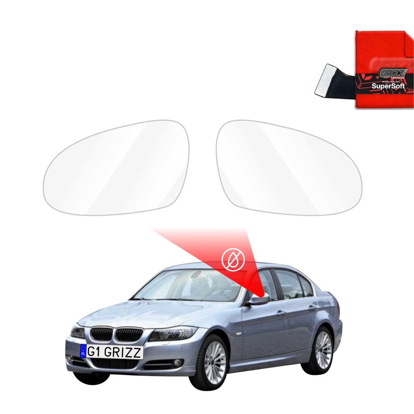 Folia przeciwdeszczowa Grizz Protector na lusterka do BMW 3 E90 Sedan Pre-LCI (2004-2008)