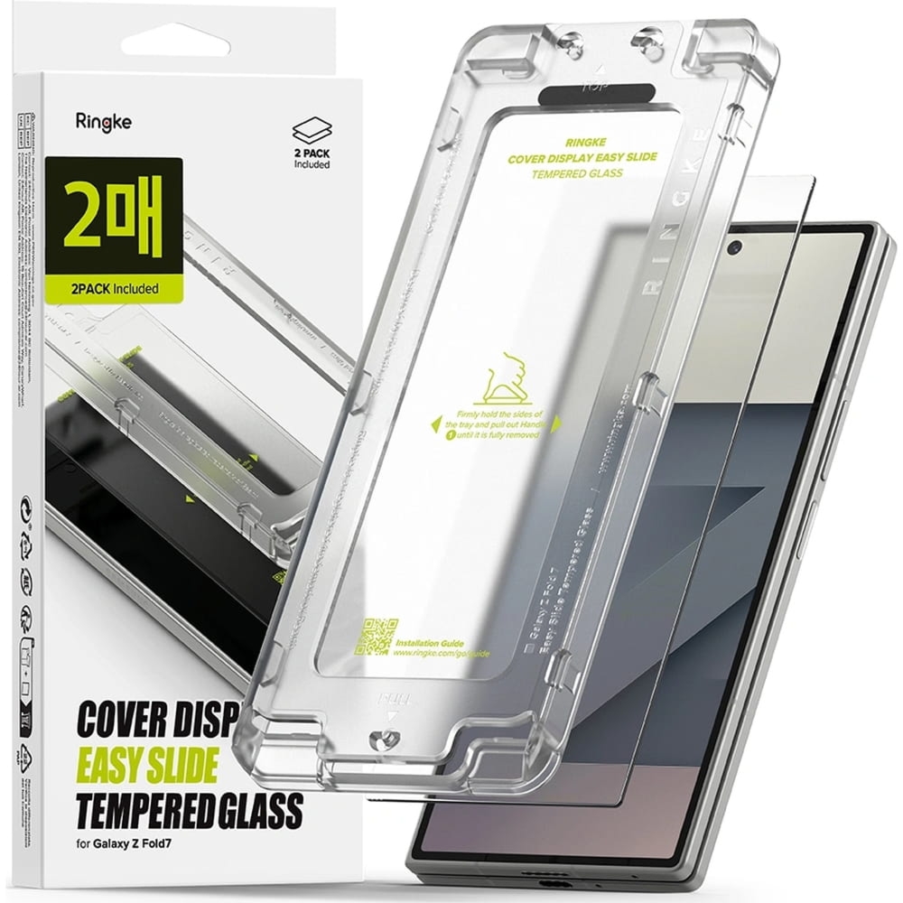 Szkło hartowane na ekran z aplikatorem Ringke Cover Display Easy Slide 2-Pack do Galaxy Z Fold7, 2 sztuki