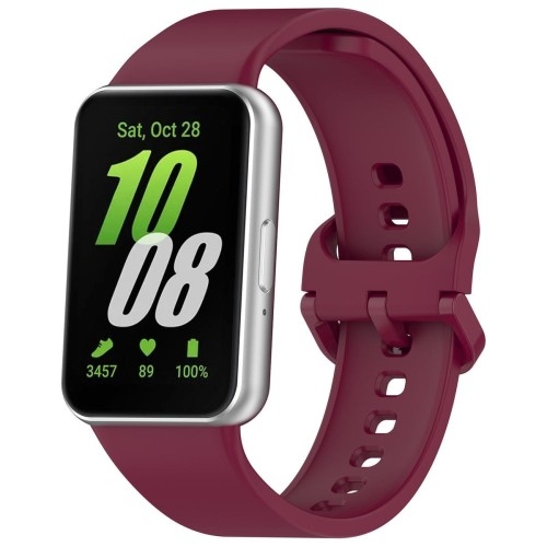 Image of Pasek Bizon Strap Watch Silicone do Galaxy Fit 3, burgundowy