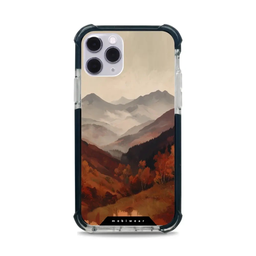 Etui ochronne do iPhone 11 Pro do MagSafe, Mobiwear Elite Bumper, mglista dolina w górach