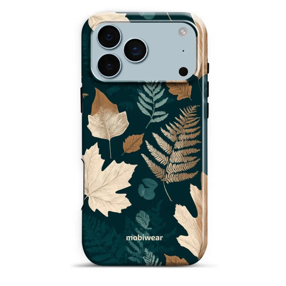 Etui ochronne do iPhone 17 Pro Max, Mobiwear Elite Pro MagSafe, zielnik z liści i paproci