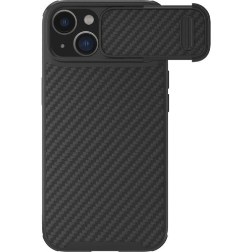 Image of Etui z ochroną aparatu Nillkin Synthetic Fiber S do iPhone 14 Plus, czarne