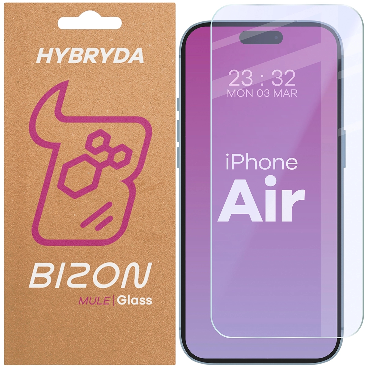 Elastyczne szkło hybrydowe Bizon Hybrid Mule do iPhone Air