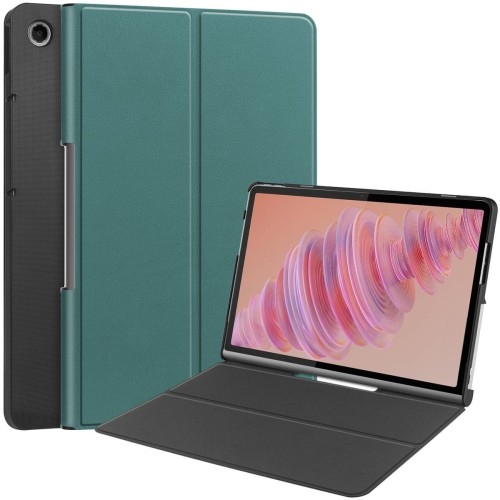 Image of Etui z klapką Bizon Case Tab Croc do Lenovo Tab Plus 11.5" 2024, ciemnozielone