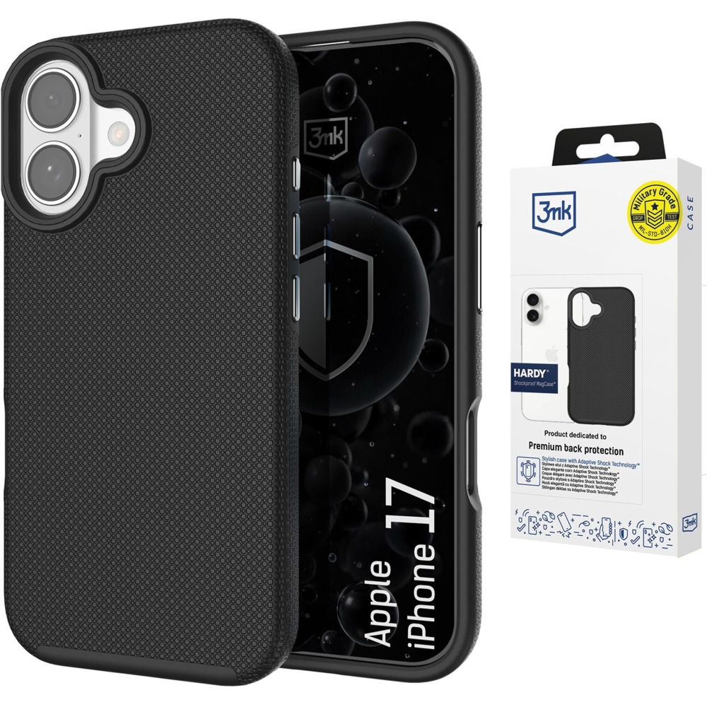 Etui 3mk Hardy Shockproof MagCase do MagSafe do iPhone 17, czarne