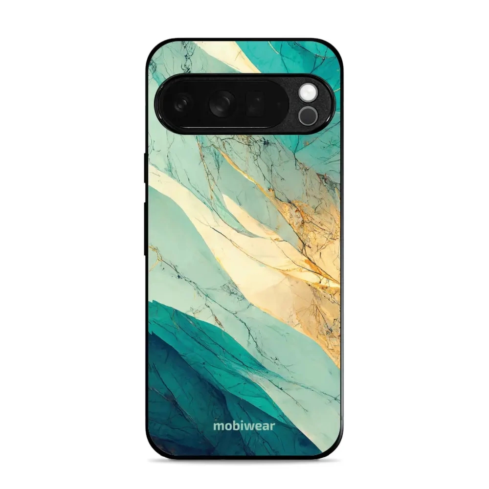 Etui ochronne do Pixel 10 Pro XL, Mobiwear Glossy Case, turkusowy marmur
