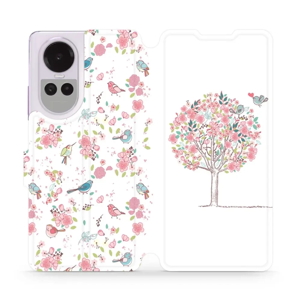 Etui z klapką do Oppo Reno10 Pro 5G, Mobiwear Book, różowy gaj