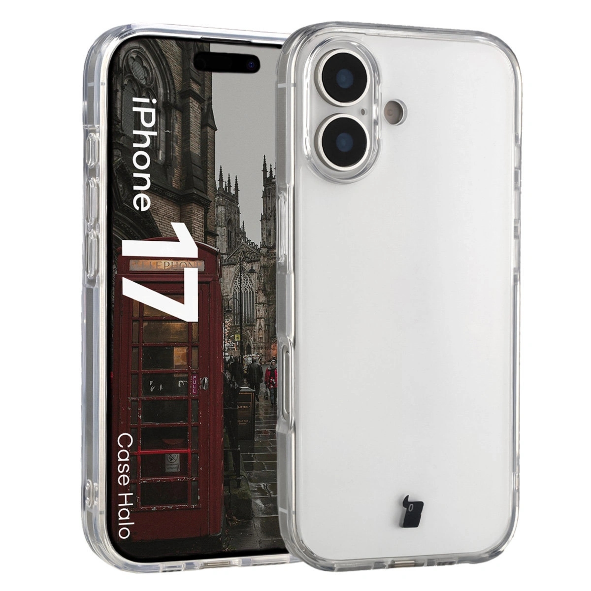 Etui Bizon Case Halo do iPhone 17, przezroczyste