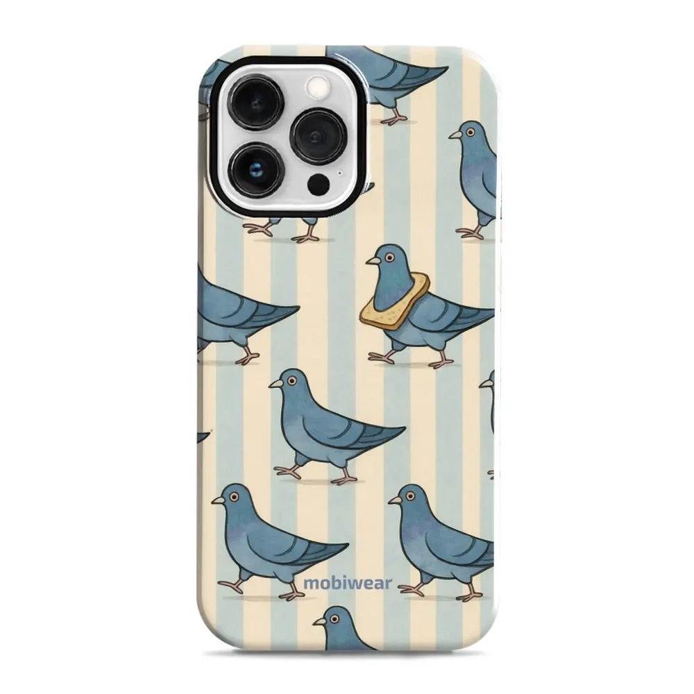 Etui ochronne do iPhone 13 Pro Max, Mobiwear Elite Pro, błękitne gołębie