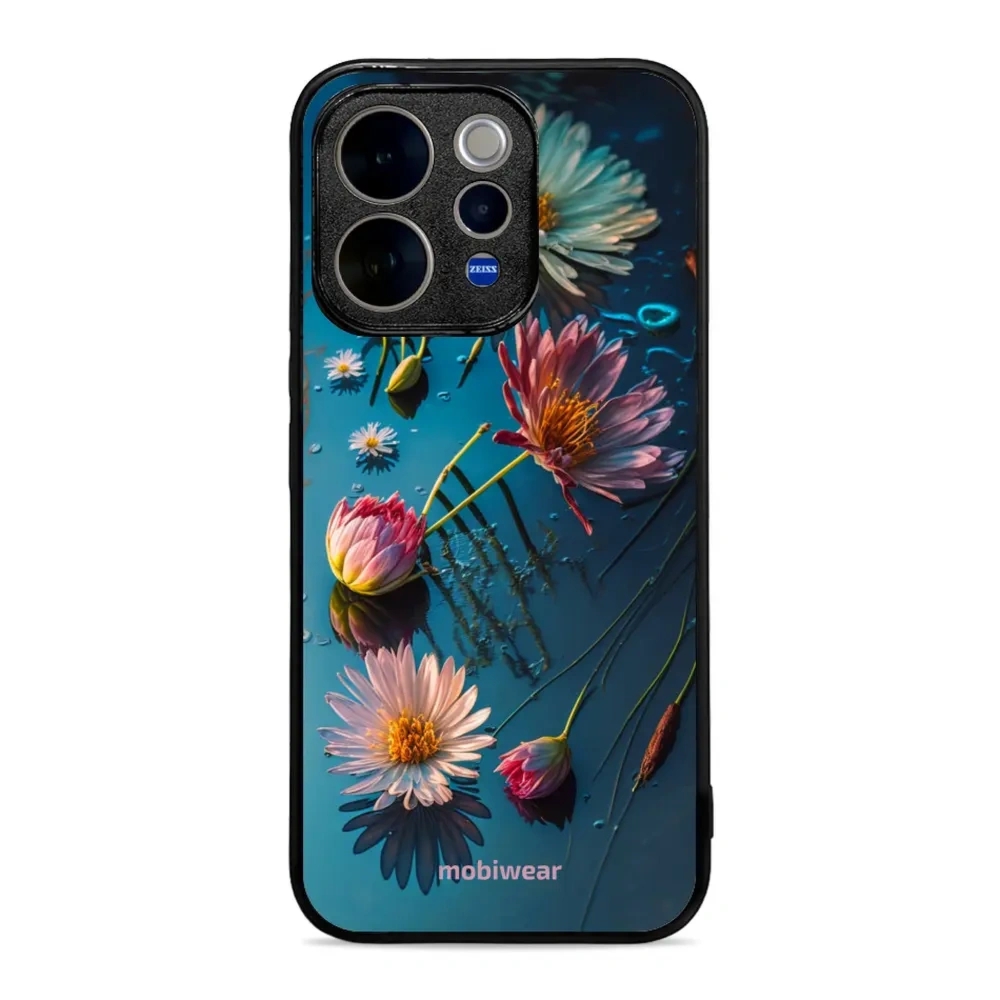 Etui ochronne do Vivo V70 5G, Mobiwear Glossy Case, niebiesko-kwieciste