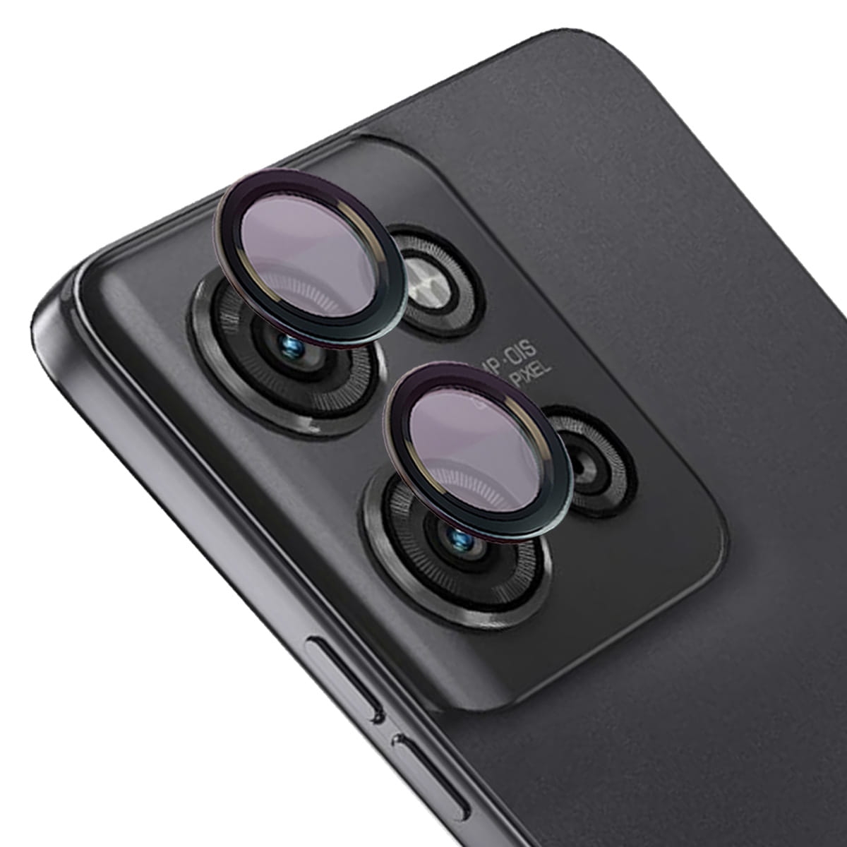 Image of Szkło na aparat Bizon Glass Snap Lens do Motorola Moto G75 5G, 1 zestaw, czarna ramka