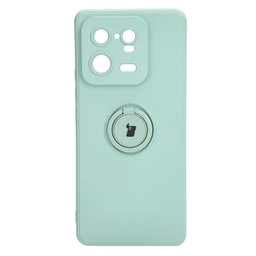 Image of Etui Bizon Case Silicone Ring Sq do Xiaomi 13 Pro, turkusowe