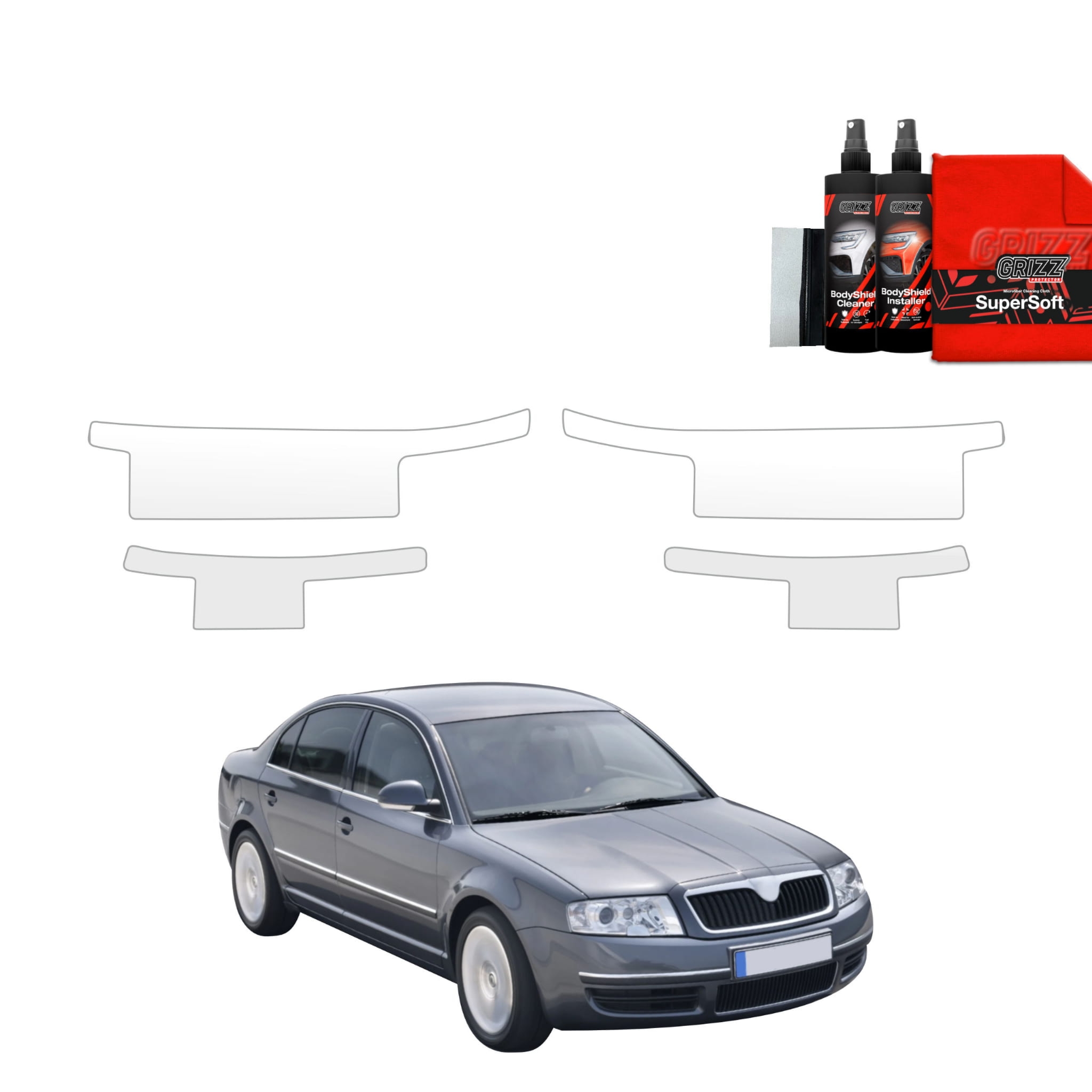4w1 Folia ochronna na progi Grizz Protector do Skoda Superb (2001-2008)