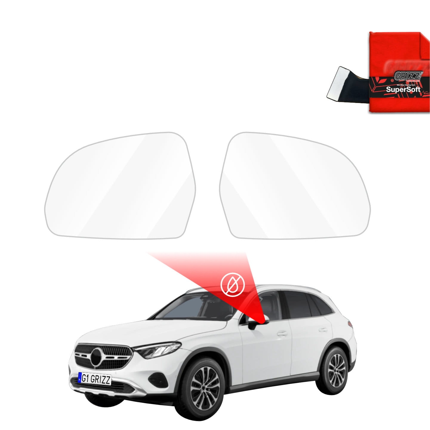 Folia przeciwdeszczowa Grizz Protector na lusterka do Mercedes GLC Wagon (2025-2026)