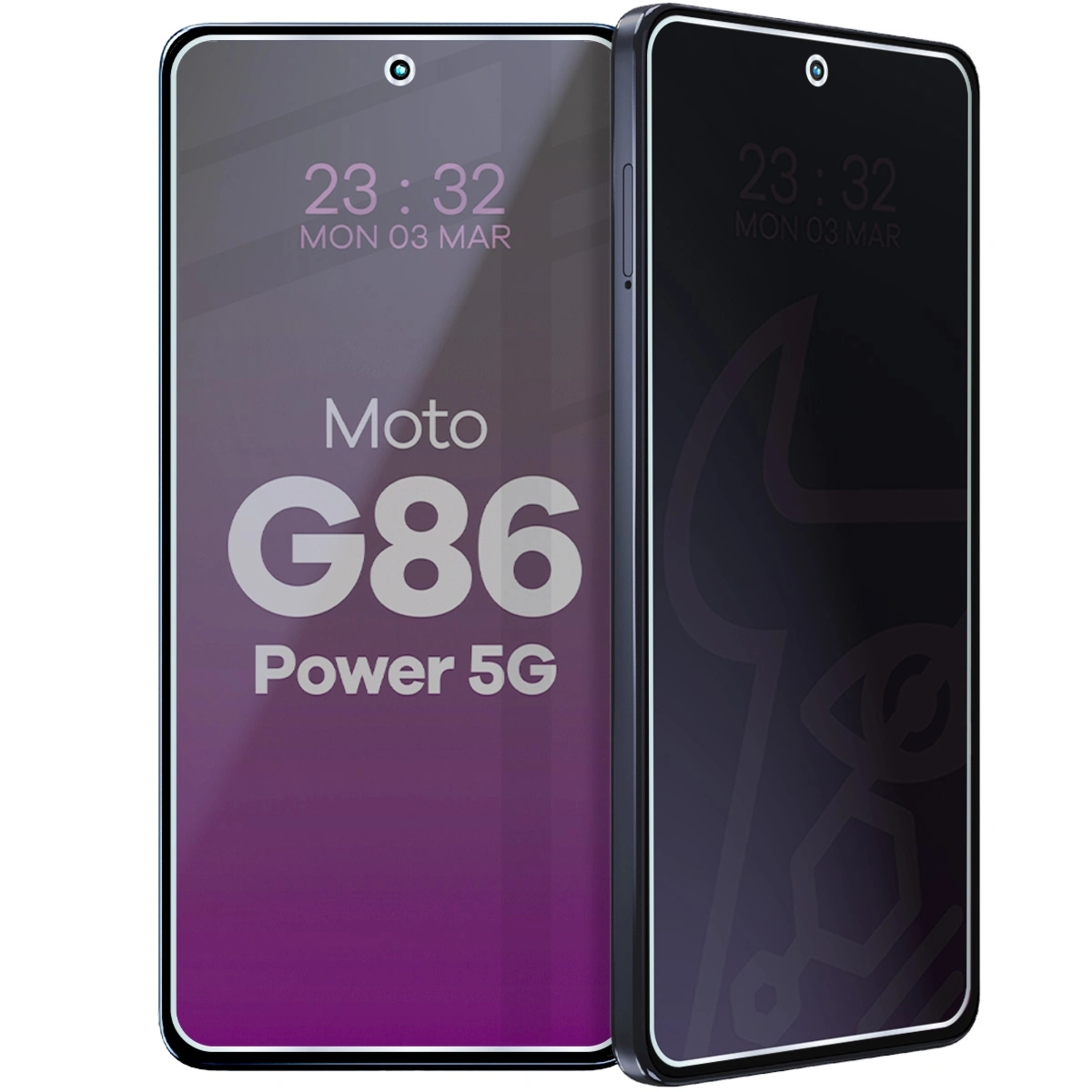 Prywatyzujące szkło hybrydowe Bizon Hybrid Shadow do Motorola Moto G86 Power 5G, matowe