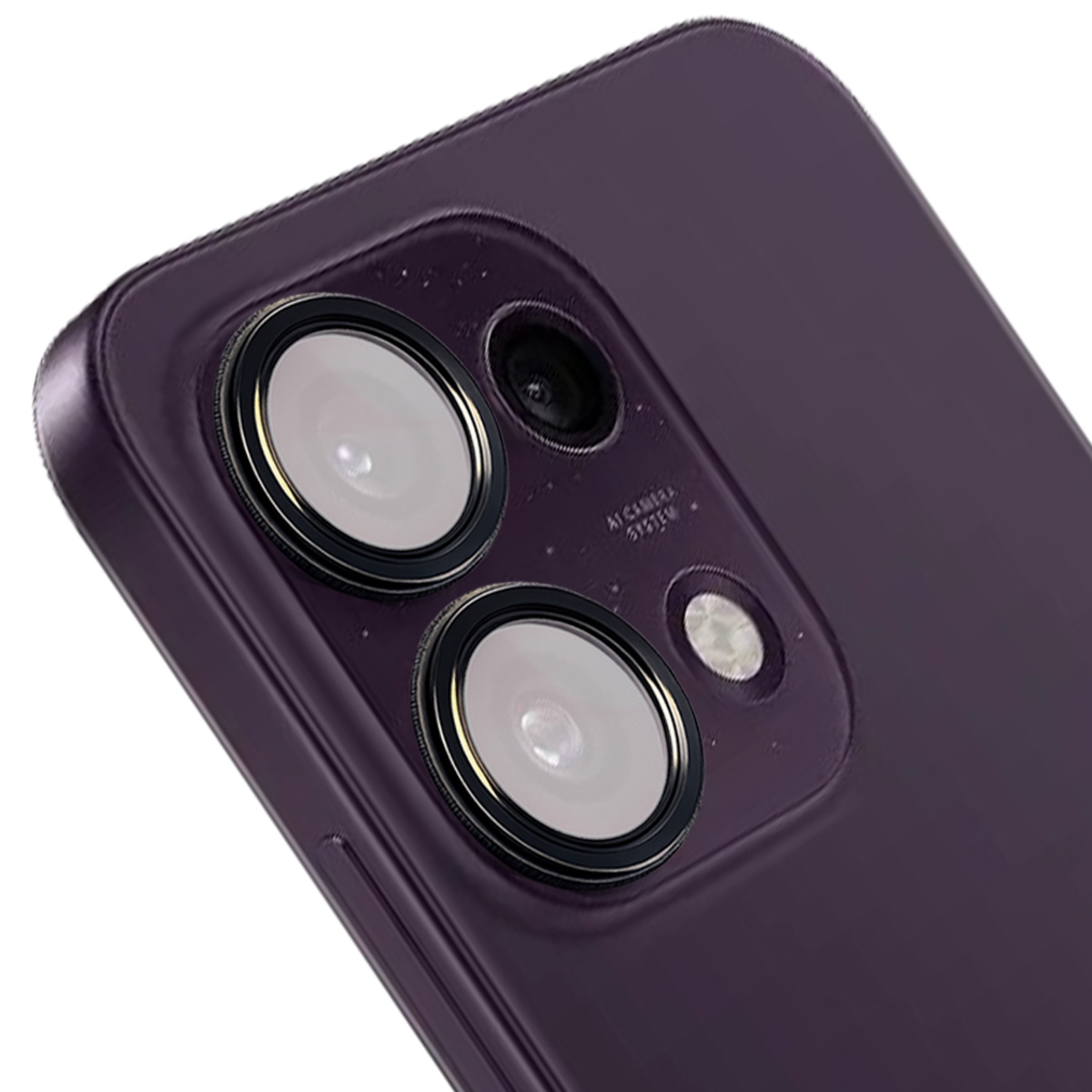 Szkło na aparat Bizon Glass Snap Lens do Oppo Reno16 F / Reno16 FS 5G, 1 zestaw, czarna ramka