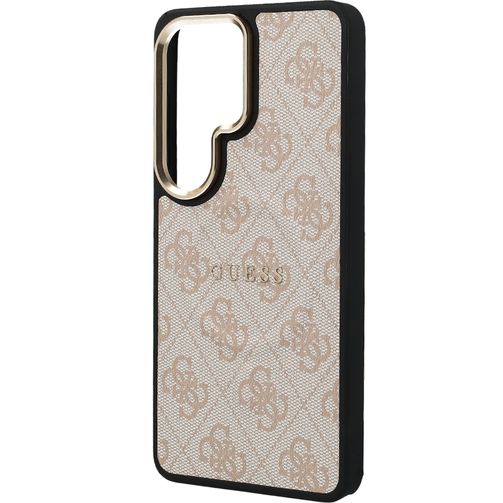 OUTLET: Etui Guess Hardcase Leather Logo MagSafe do Galaxy S26 Ultra, różowe Classic Logo Guess