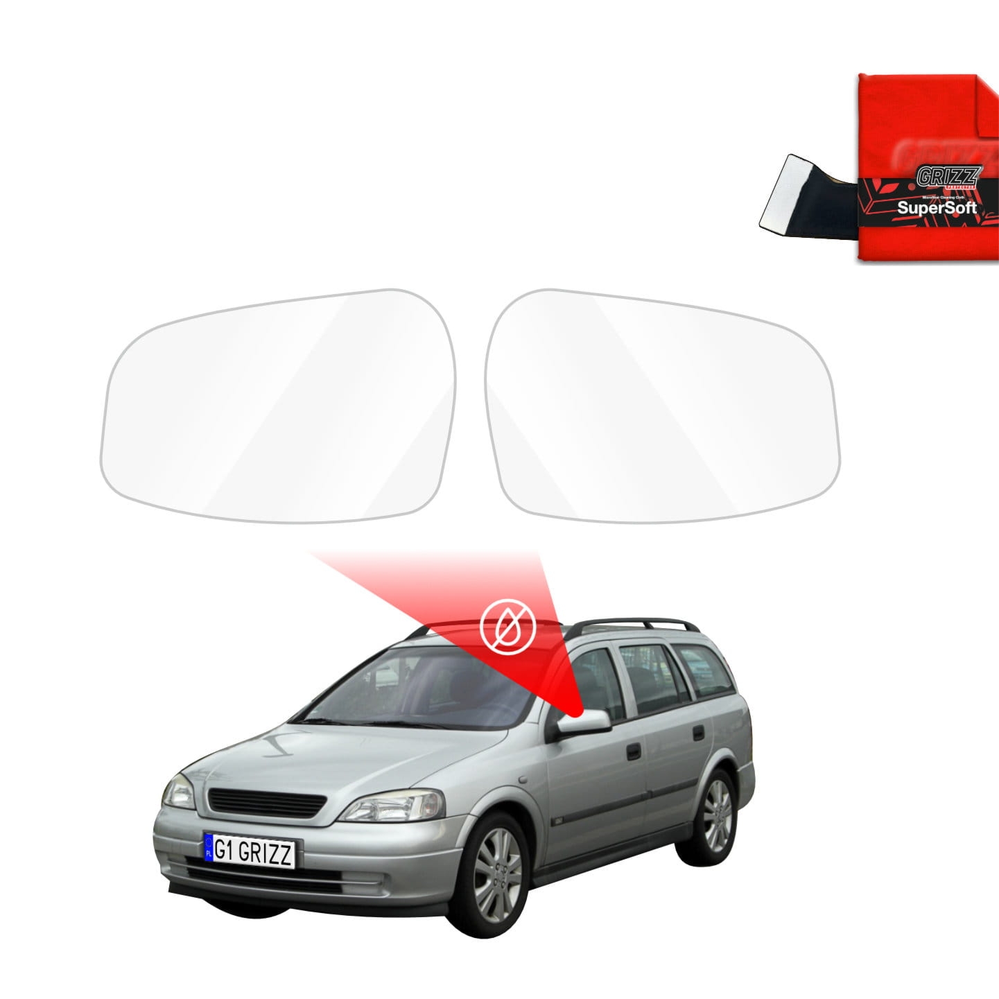 Folia przeciwdeszczowa Grizz Protector na lusterka do Opel Astra G Kombi (1998-2009)