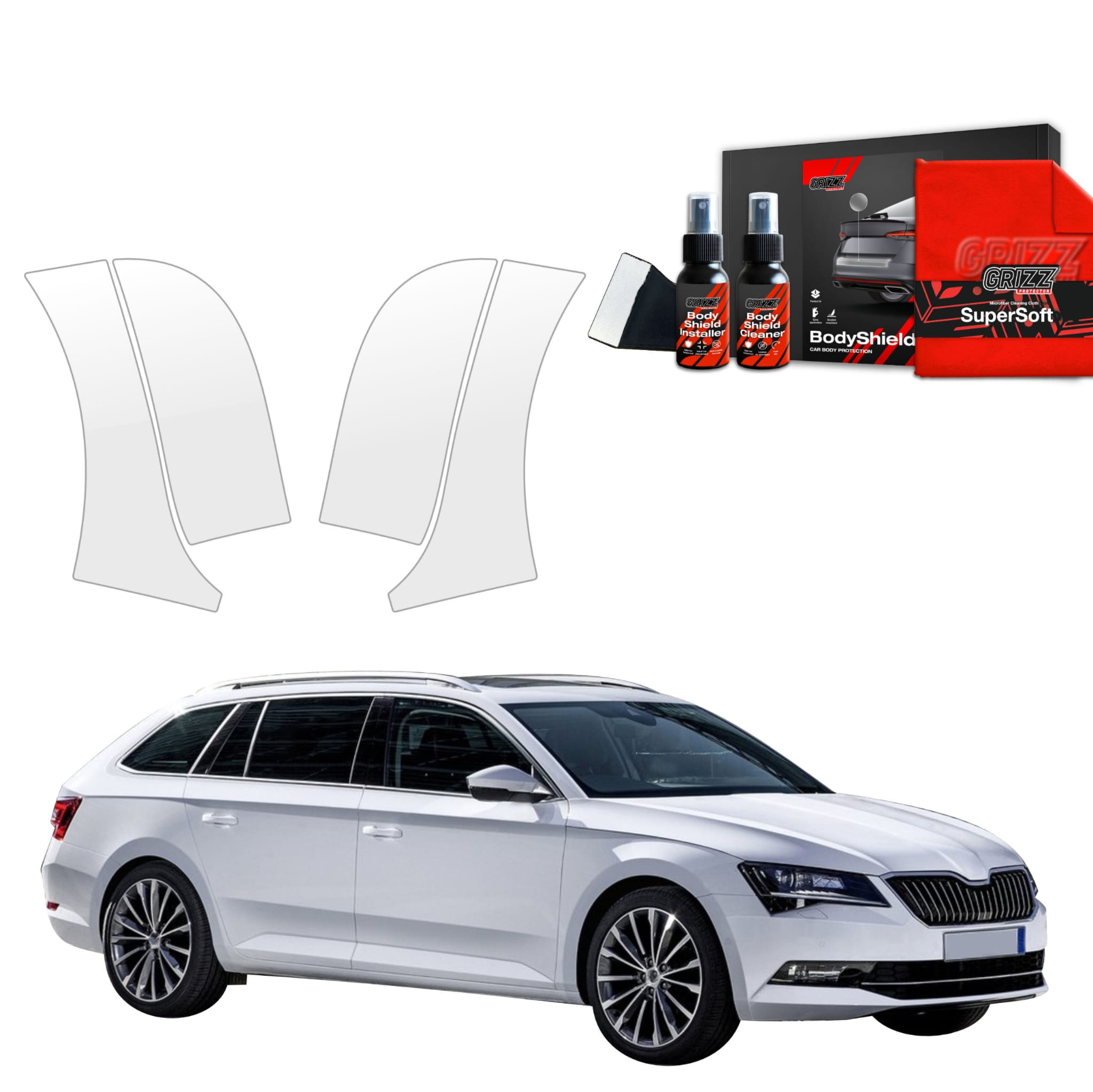 4w1 Folia ochronna na nadkola Grizz Protector do Skoda Superb 3 Combi (2016-2019)