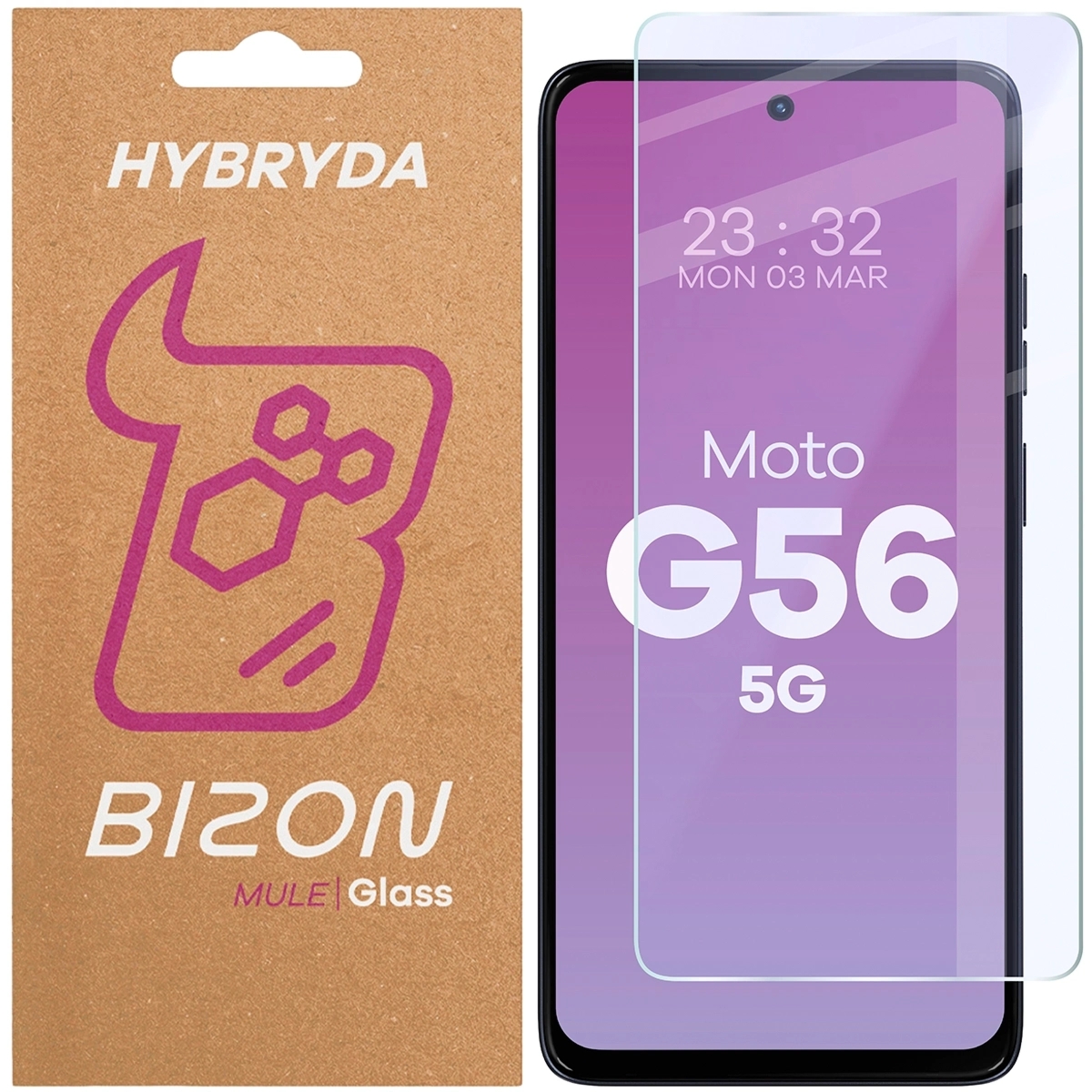 Elastyczne szkło hybrydowe Bizon Hybrid Mule do Motorola Moto G56 5G