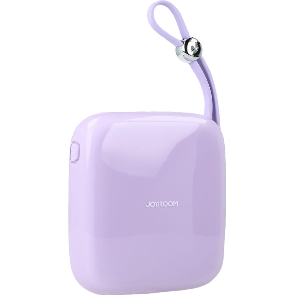 Image of Powerbank Joyroom Jelly Series 10000mAh 12W USB-C/USB-A, z kablem USB-C, fioletowy
