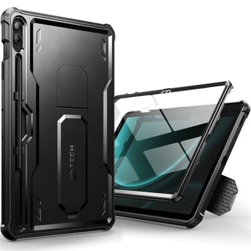 Image of Etui pancerne z osłoną na ekran Tech-Protect Kevlar Pro do Galaxy Tab S9 FE Plus, czarne