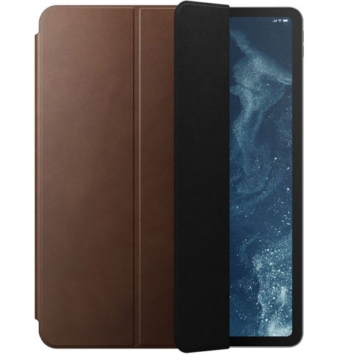 Image of Etui z klapką Nomad Leather Folio do iPad Air 13" M2 2024, iPad Pro 12.9" (2022/2021/2020/2018), ciemnobrązowe