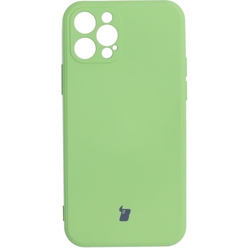 Image of Etui Bizon Case Silicone do iPhone 12 Pro, jasnozielone