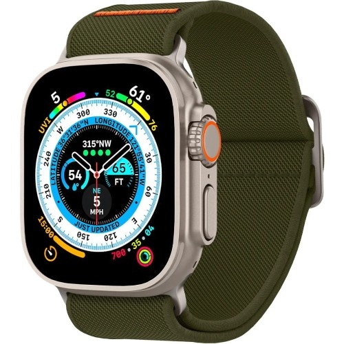 Image of Pasek Spigen Lite Fit Ultra do Apple Watch 49/45/44/42 mm, oliwkowy