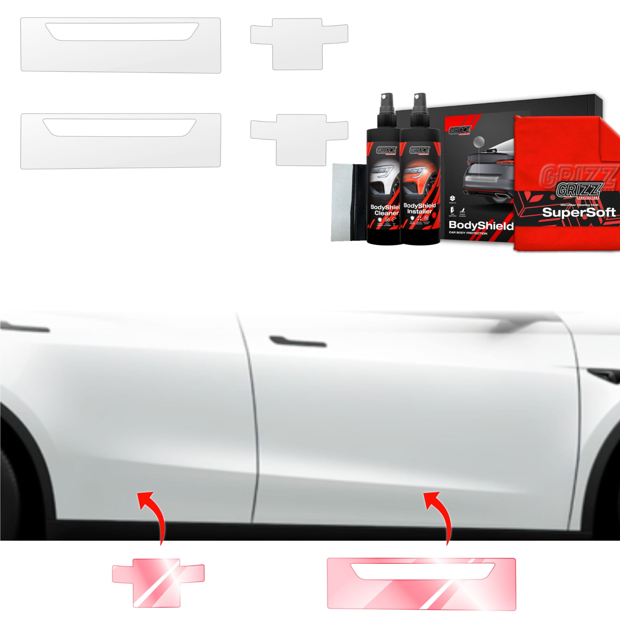 4w1 Folia ochronna na progi Grizz Protector do Tesla Model Y (2020-2024)