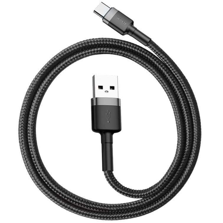 OUTLET: Kabel Baseus Cafule 3A USB-A do USB-C 0,5m, czarno-szary