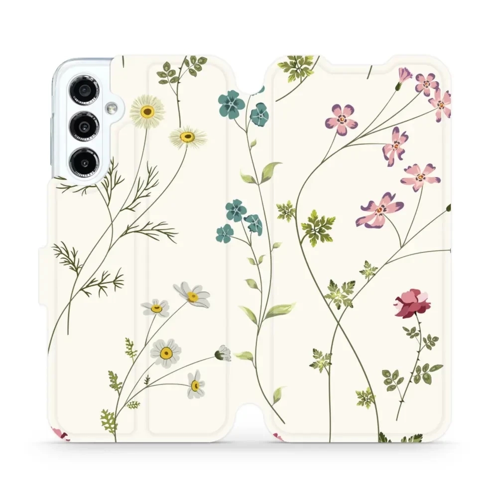 Etui z klapką do Galaxy M34 5G, Mobiwear Book, polne kwiaty