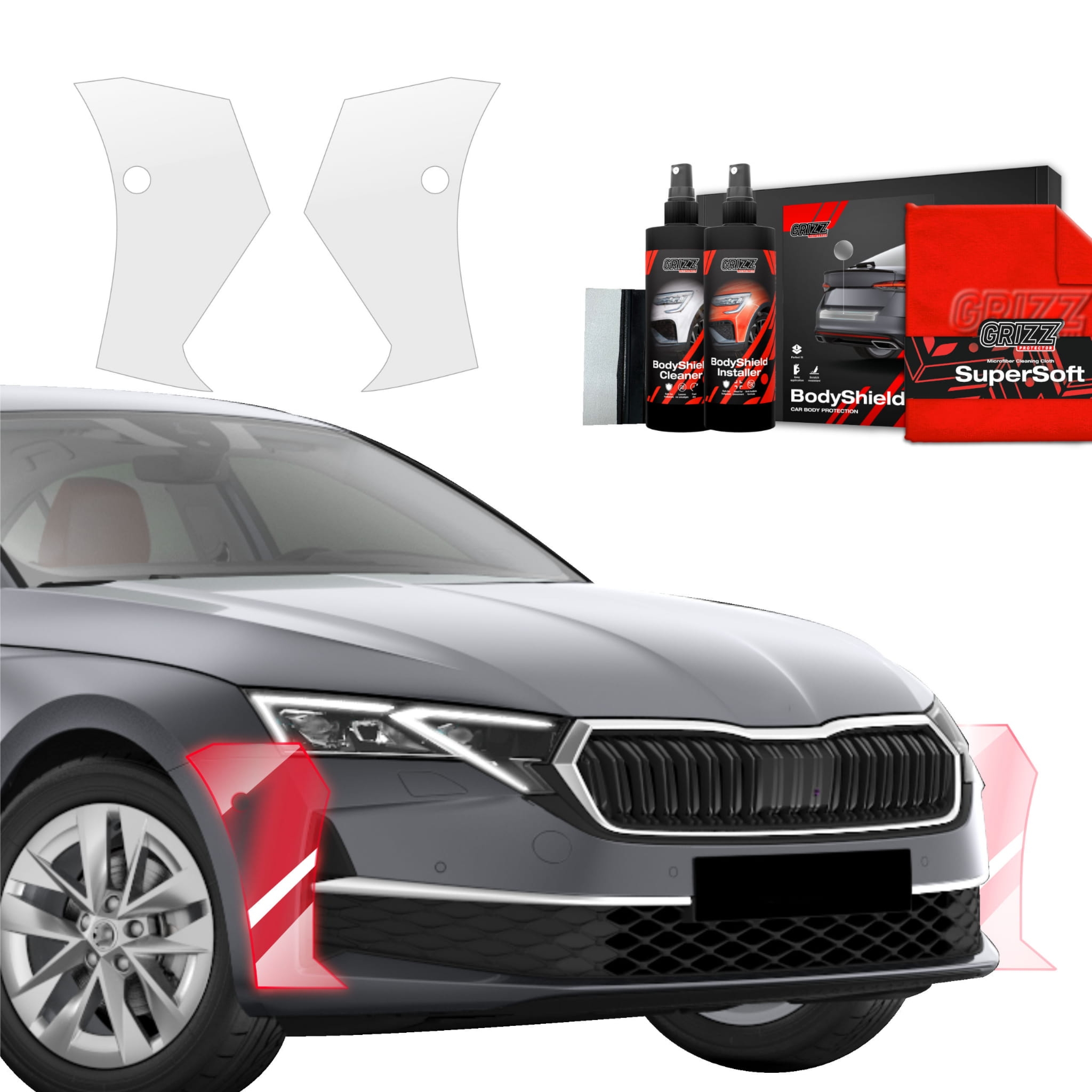 2w1 Folia ochronna Grizz Protector na zderzak do Skoda Octavia 4 Hatchback Facelifting (2024-2026)