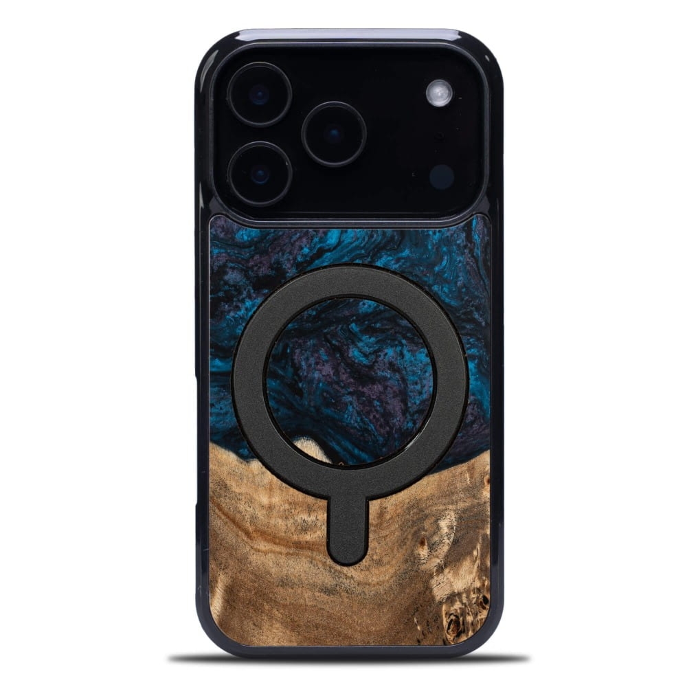 Drewniane etui do iPhone 17 Pro, Bewood Unique Planets Neptun do MagSafe